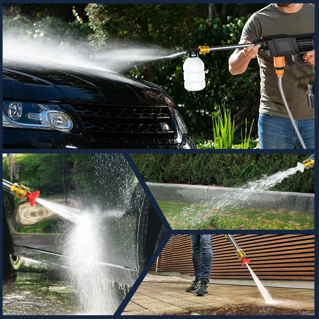 200W 70BAR Cordless High Pressure Wash Spray Water Gun Car Wash Pressure Water washing Machine 21V Lithium Battery
