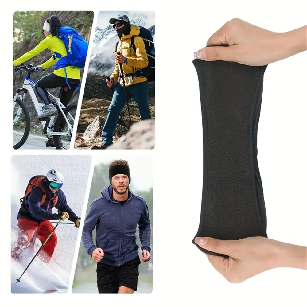 1pc Winter Sweatband Ear Warmer Horsetail Cave Headband Women Men Windproof Running Headband Yoga Outdoor Use Sports Fitness Ela