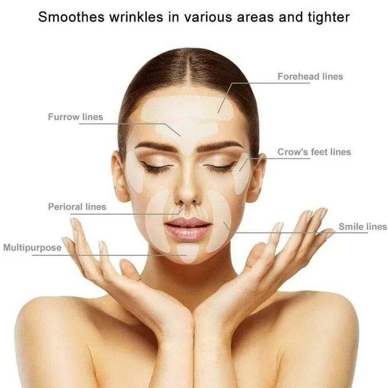 1-3sets Reusable Silicone Patches Anti Rimpel Pads Wrinkle Removal Sticker Face Forehead Neck Eye Sticker Skin Care Patch
