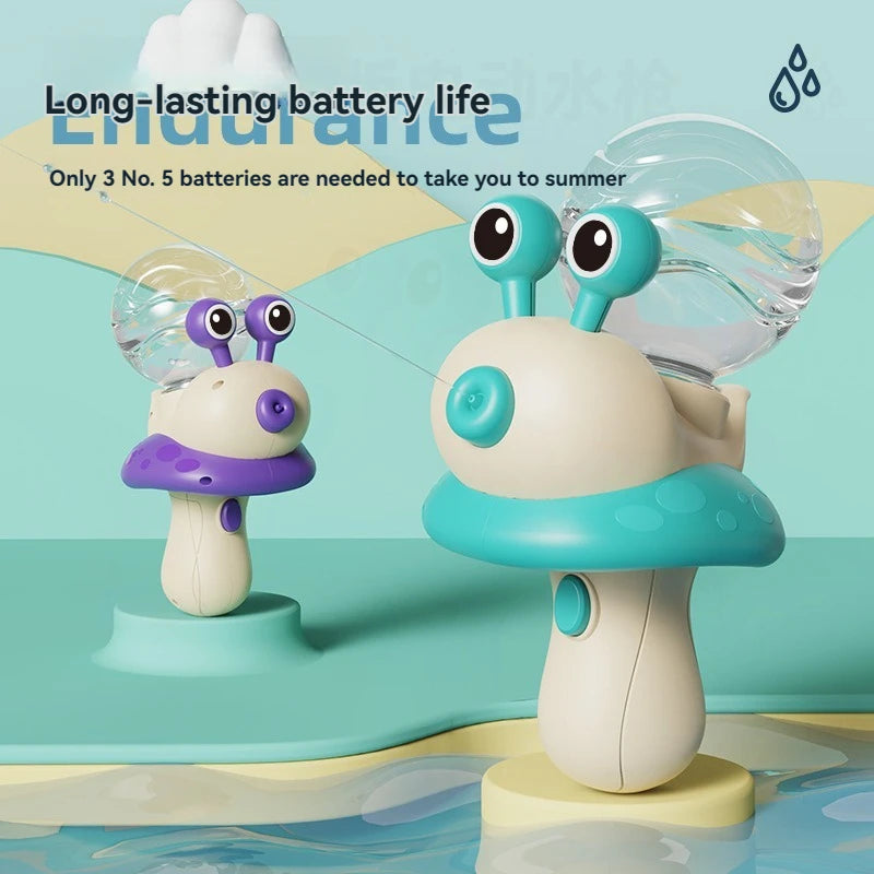 Kids Electric Water Gun with Long Range – Lightweight Handheld Snail Water Blaster for Outdoor Summer Fun, Pool & Beach Play