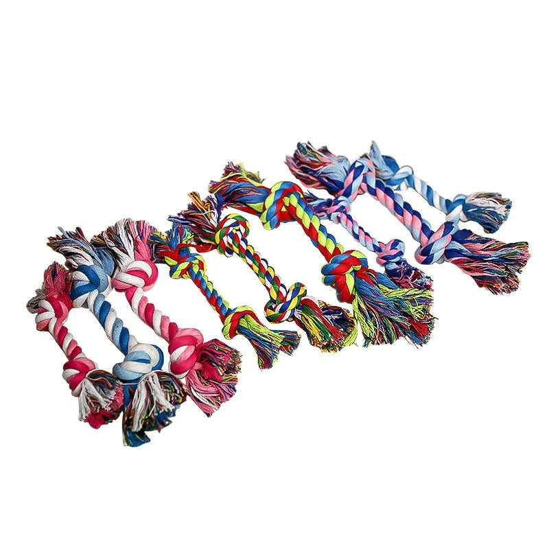 Dog Toy Pet Molar Bite-resistant Cotton Rope Knot for Small Dog Puppy Relieving Stuffy Cleaning Teeth Pet Chew Toys