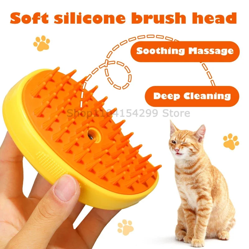 3 in 1 Pet Brush Cat Steam Brush Comb Dog Brush Electric Spray Cat Hair Brushes Massage Pet Grooming Hair Removal Combs