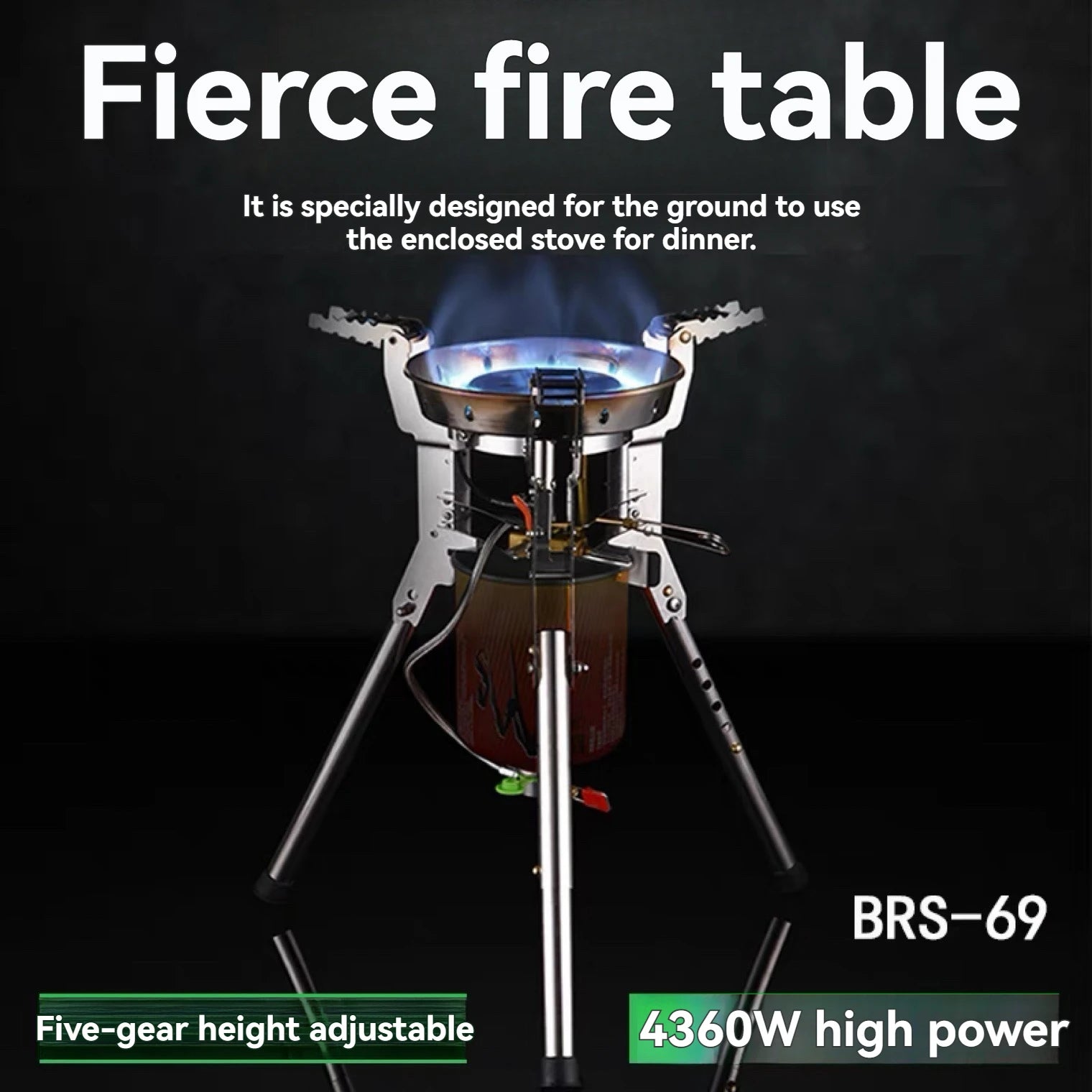 BRS Outdoor Gas stove Bulin BRS-69A Camping Picnic Gas Stove 6800W Team Party FamilyCamp Gas Burner For Hiking Fishing