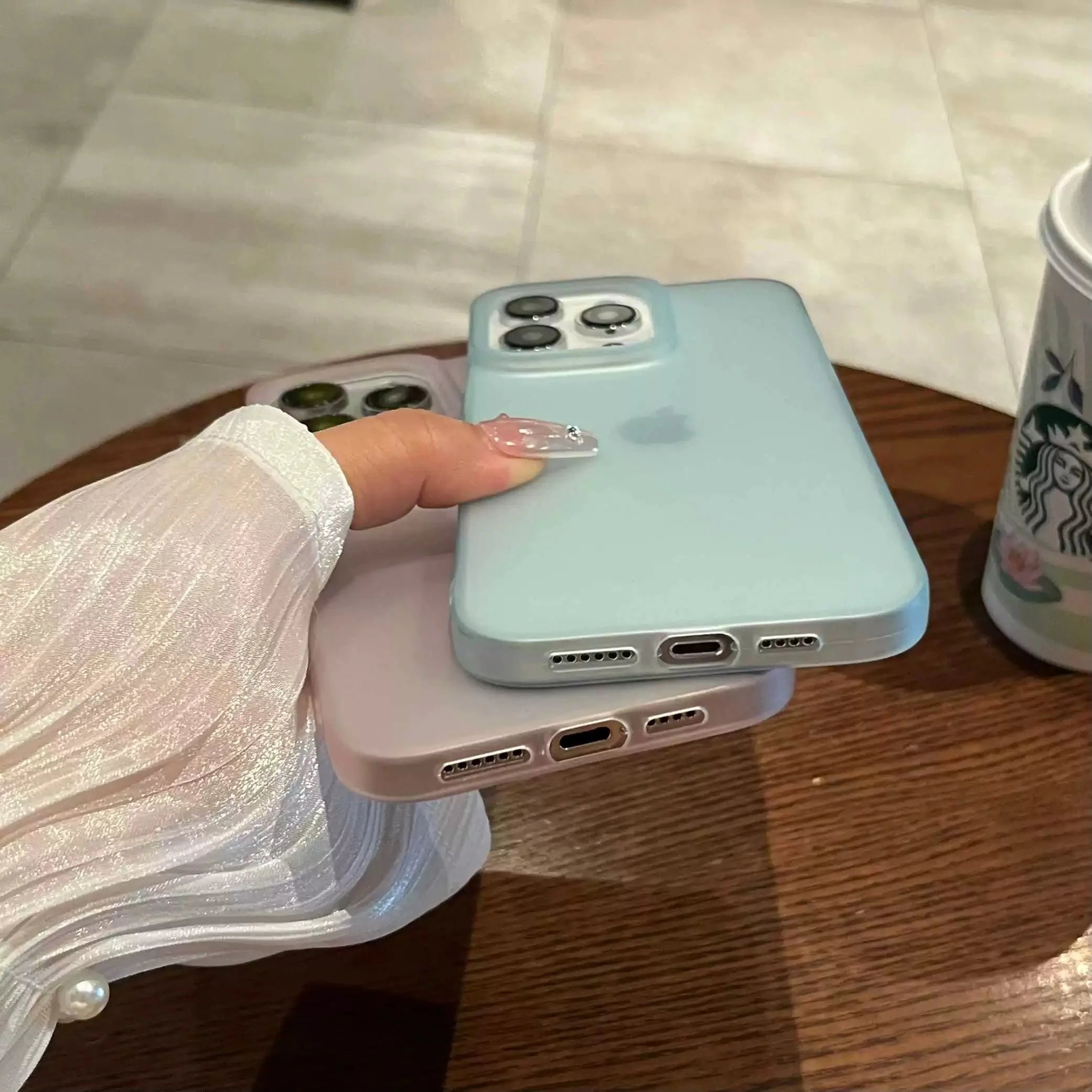 Fashion Soft Matte Candy Phone Case For iPhone 17 16 11 12 13 14 15 Pro Max Plus X XS Max Transparent Bumper Cases Cover