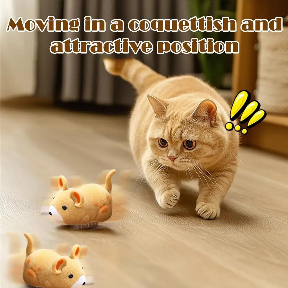 Interactive Cat Toys for Indoor Cats Cat Mouse Toy Electric Vibration Mouse Automatic Moving Kitten Toys Home Electric Hamster