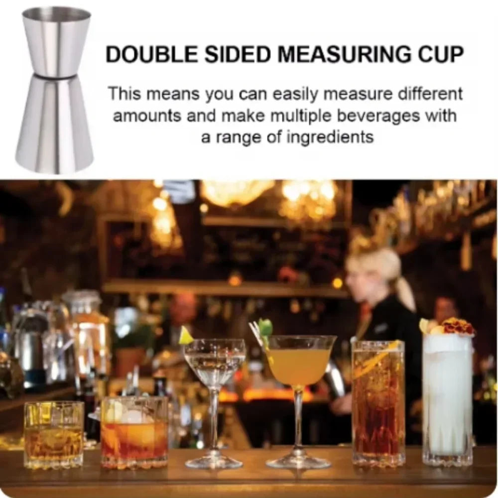 1/2PCS 30/60ml Cocktail Wine Shaker Measure Cup Stainless Steel Double Shot Drink Spirit Measure Jigger Kitchen Supplies Gadget