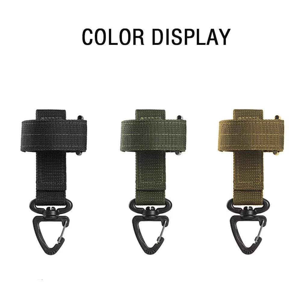1 PC Mountaineering Buckle Outdoor Keychain Gear Clip Keeper Pouch Belt Keychain Gloves Rope Holder Hook Camping