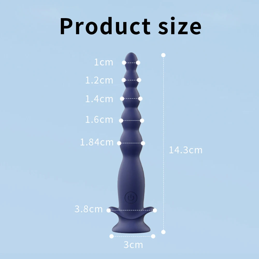 Silent Waterproof Vibrating Anal Plug Ergonomic Silicone Prostate Massager Unisex Anal Dilator Pleasure Toy for Men & Women 18+