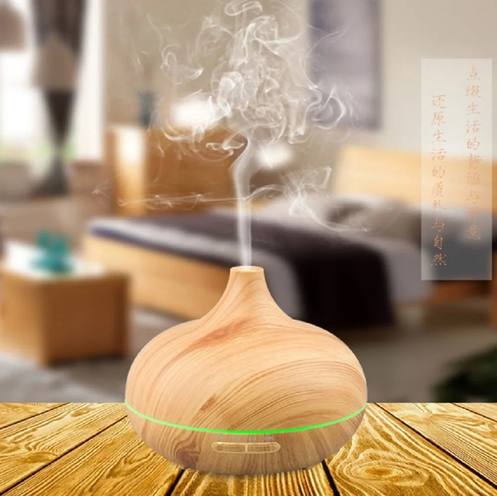 HOMEFISH 4 in 1 Air Humidifier with Starry Projector Aromatherapy Diffuser USB Rotate Projection Light Mist Maker Fogger