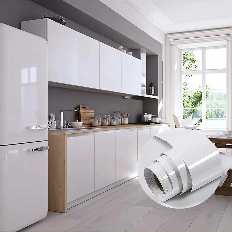 Modern Kitchen Contact Paper DIY Self Adhesive Waterproof Wallpaper Fire Prevention Wall stickers Home Decor Sticky Films