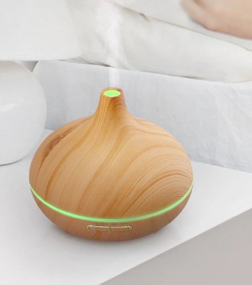 HOMEFISH 4 in 1 Air Humidifier with Starry Projector Aromatherapy Diffuser USB Rotate Projection Light Mist Maker Fogger