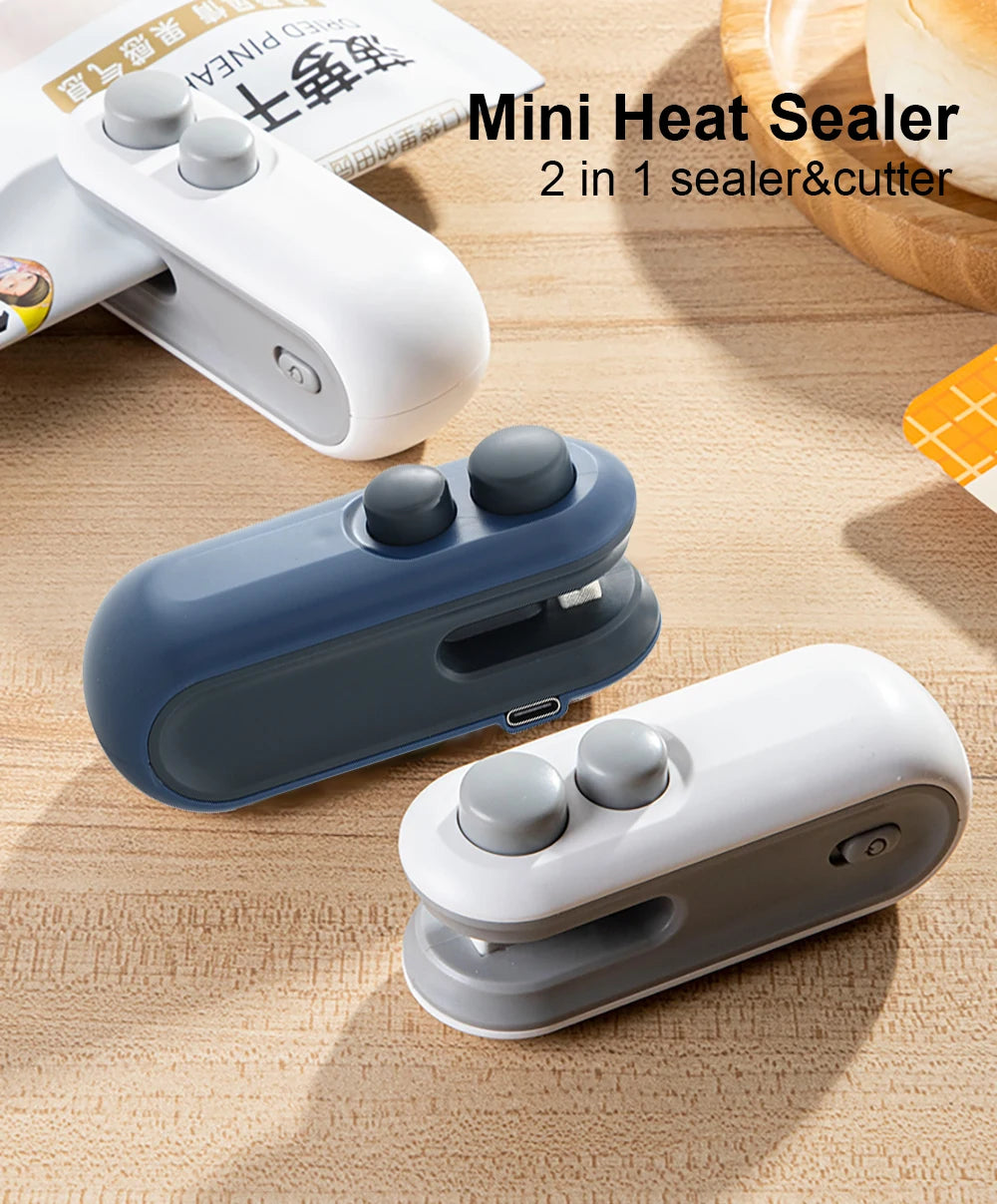 **Mini Portable Bag Sealer | Handheld Heat Sealer for Food, Snacks & Plastic Packaging**  (86 characters)