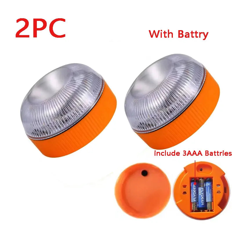Smart Emergency Beacon, Car Breakdown Warning Light, Magnetic LED Strobe Flare for Roadside Safety, Foggy Day Alert Lamp for