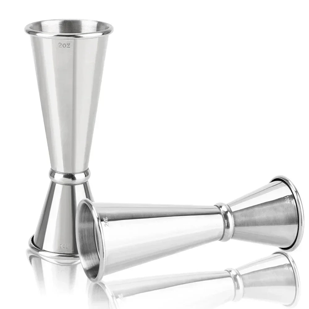 1/2PCS 30/60ml Cocktail Wine Shaker Measure Cup Stainless Steel Double Shot Drink Spirit Measure Jigger Kitchen Supplies Gadget