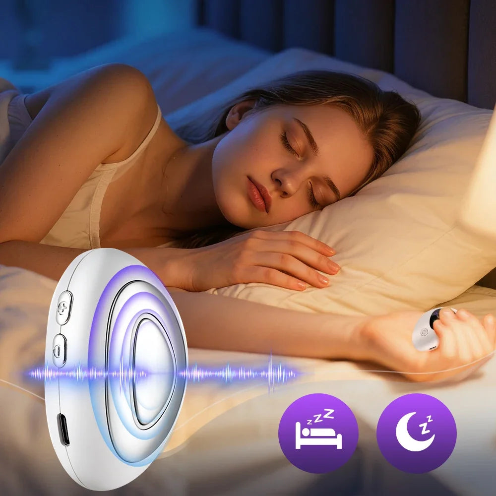 Microcurrent Sleep Aid Device CES Palm 15 Level Pluse Stimulation Massager Sleep Instrument for Insomnia Stress Anxiety Relief