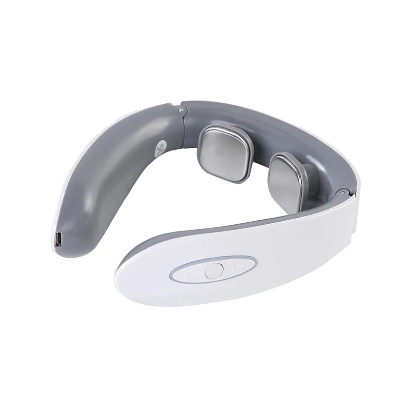 White Cervical Massage Device Multi Functional Neck Protection and Neck Relaxation Massager Portable Portable Neck Care Tool