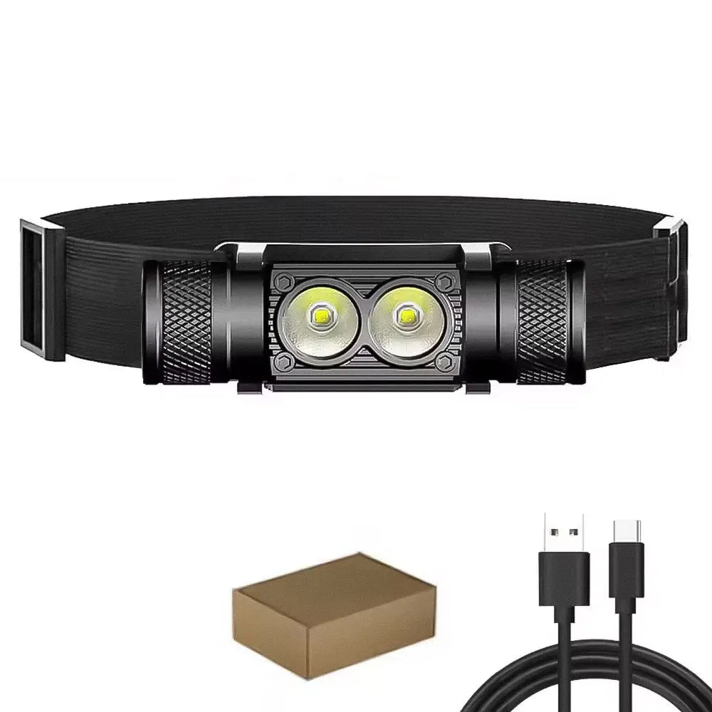 Newest Type-C USB led headlamp Fishing 18650 headlight Torch Hunting head lamp Camping Headlamp Flashlight head light