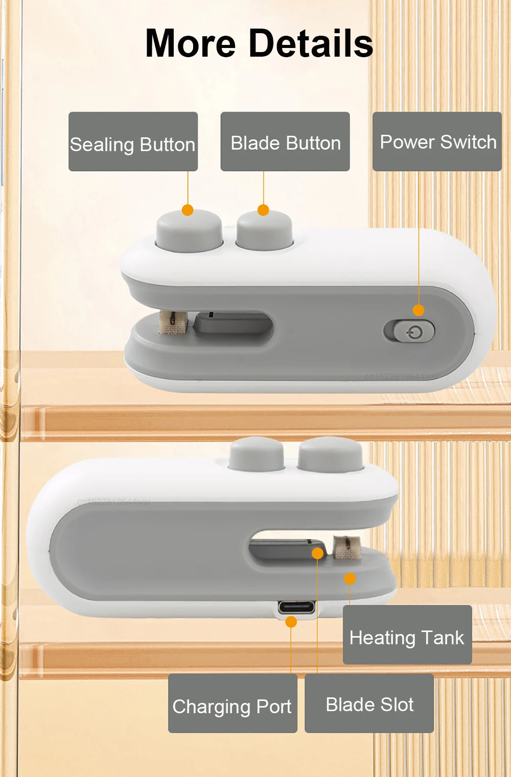 **Mini Portable Bag Sealer | Handheld Heat Sealer for Food, Snacks & Plastic Packaging**  (86 characters)