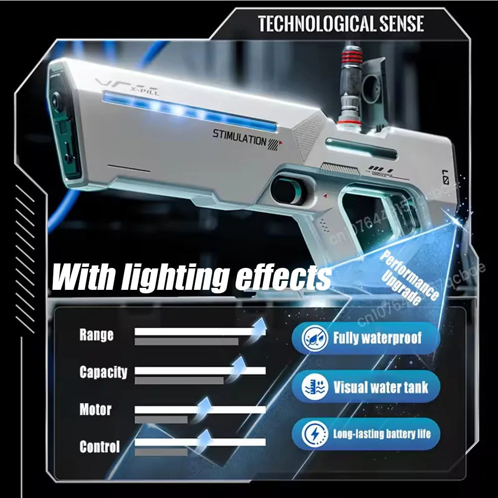 Adult electric water gun, powerful spray, automatic water absorption, children's summer outdoor beach toy, children's gift
