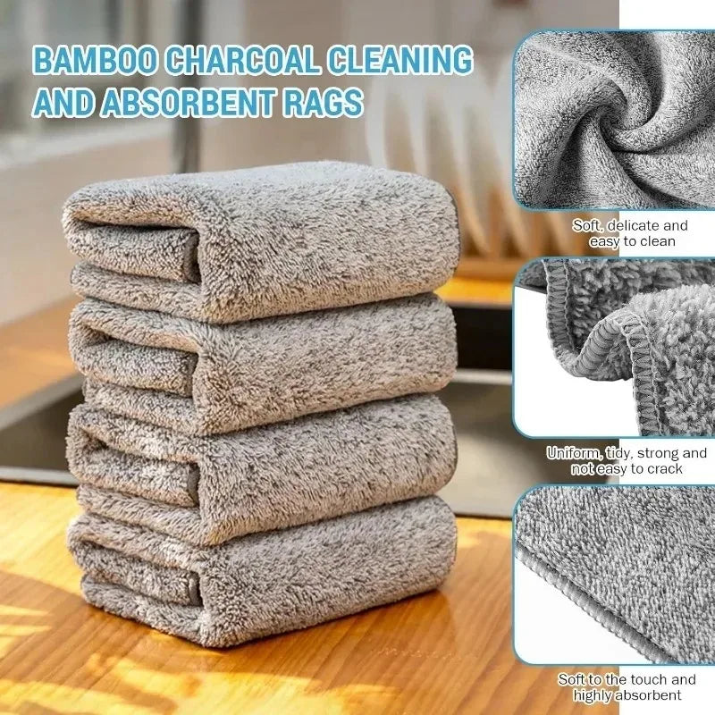 1/50pcs Microfiber Cleaning Cloth Absorbent Towel for Wash Car Housework Clean Kitchen Cleaning Rags Household Clean Tools