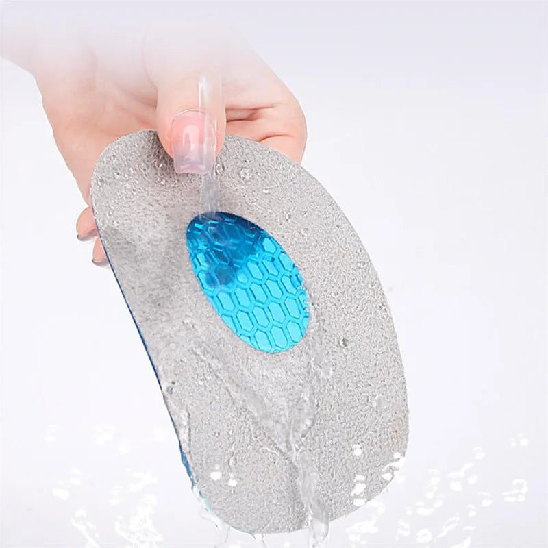 Silicone Gel Insoles Heel Cushion for Feet Soles Relieve Foot Pain Protectors Spur Support Shoes Pad Feet Care Inserts Massager