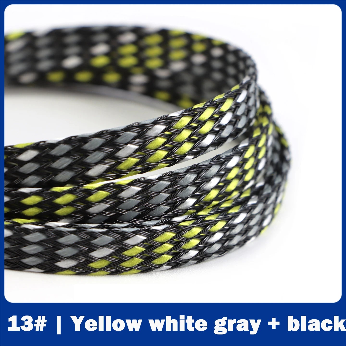 4/8/12mm PP Cotton Yarn + PET Woven Cotton Mesh Braided Cable Sleeve Expanding Braided Sleeving Wire Cable Harness Sheathing