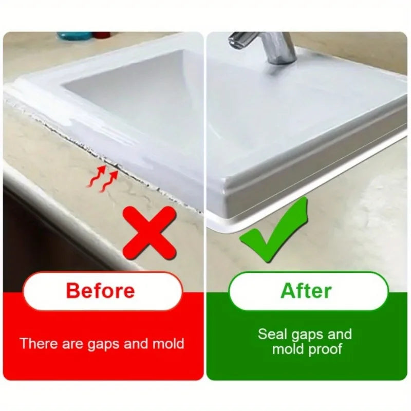 Waterproof Sealing Tape Strips PVC Self Adhesive Wall Sticker for Bathroom Shower Bath Seal Caulk Strip Kitchen Sink Mold Proof