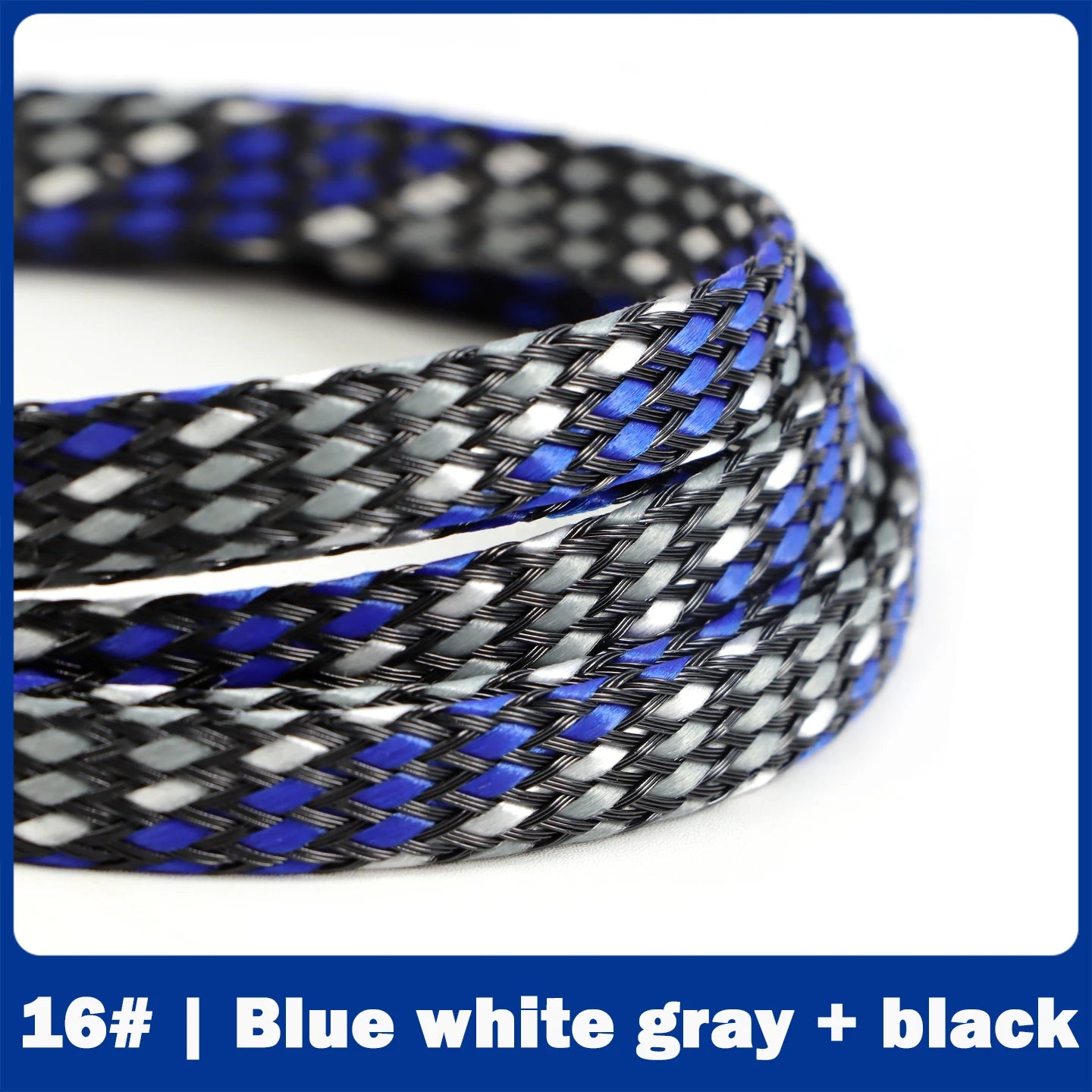 4/8/12mm PP Cotton Yarn + PET Woven Cotton Mesh Braided Cable Sleeve Expanding Braided Sleeving Wire Cable Harness Sheathing