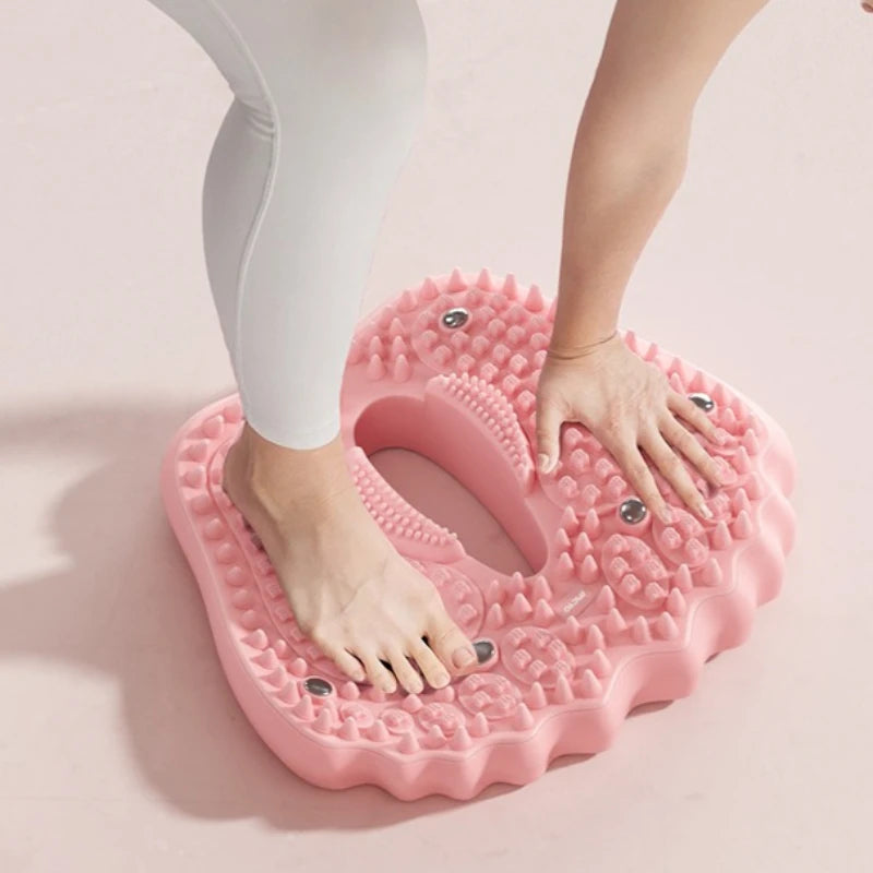 Anti-slip Acupressure Foot Massager Pad Inflatable Foot Massager Strong Suction Cups Foldable Portable Drainage Holes