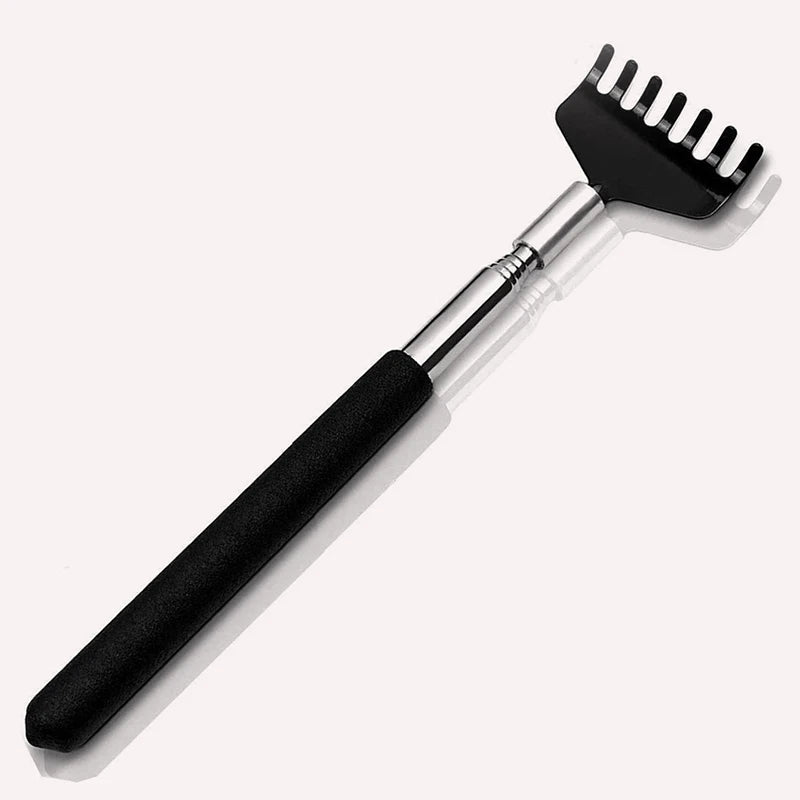 Itchy Scratch Retractable Back Gripper Double-Sided with 3 Detachable Gripper Heads Metal Claw/Rake for Hard-to-Reach Areas
