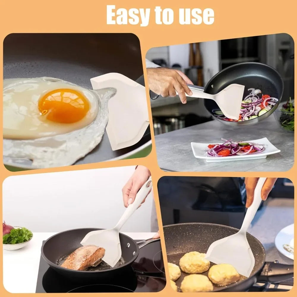1Pcs Silicone Pancake Spatula for Egg Rolls Non Stick Pan Omelet Pizza Tamagoyaki Spatula Heat Resistant Household Kitchenware
