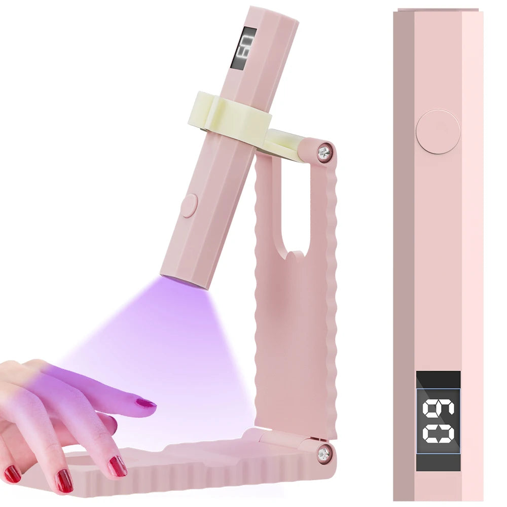 Timerable UV LED Nail Lamp with Adjustable Bracket Base and LED Indicator, Professional Nail Dryer for Fast Curing and Gel Nails