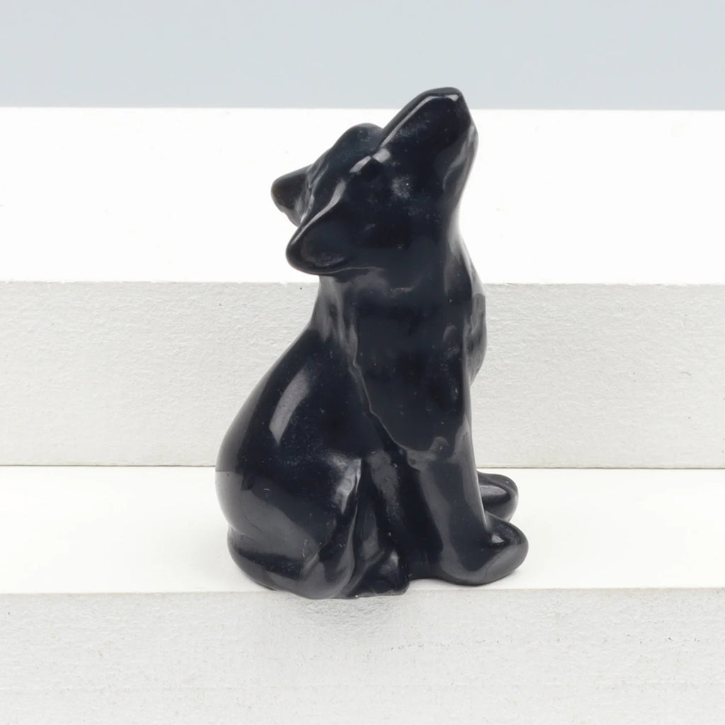 Various Crystal Energy Stones Carved Wolf Rose Quartz Wild Animal Figurine, Natural Stone, Jade Mini craft, Chakra, Home Decor