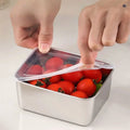 Thickened Stainless Steel Fresh Box Sealed Leak-proof Picnic Bento Box Portable Multi-purpose Lunch Box With Lid Storage Box