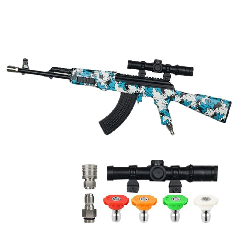 Gold AK47 high-pressure water gun type car washing water gun foam PA pot degreasing film household commercial car washing machin