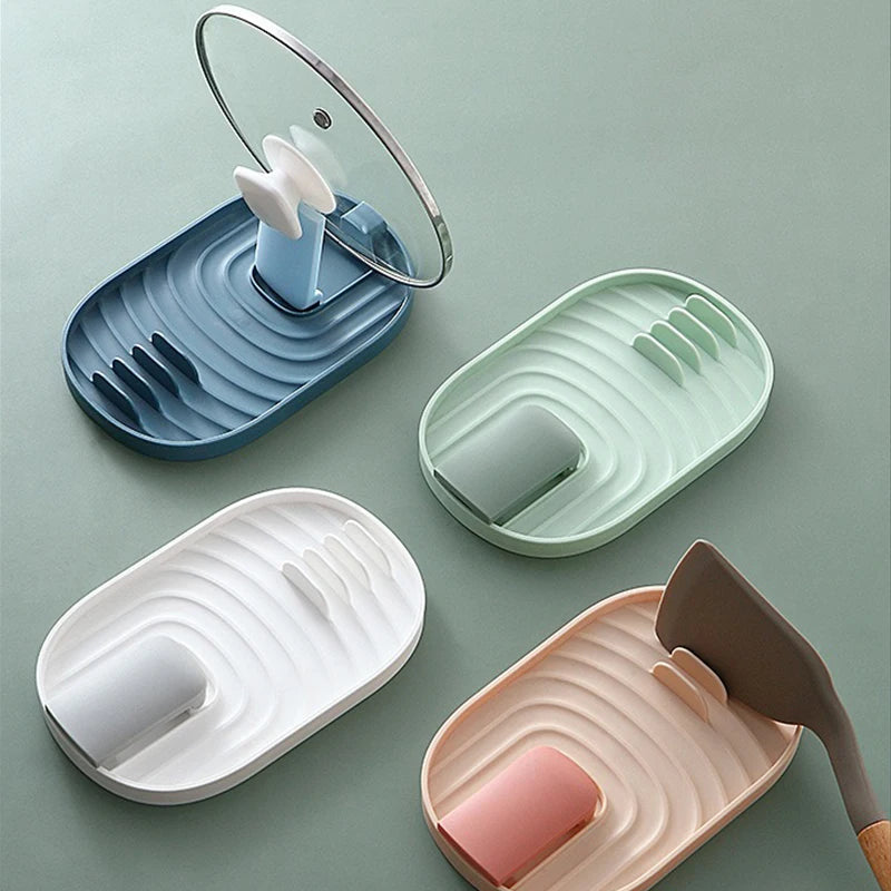 Foldable Storage Holder Spoon Rest Pot Lid Holder Utensil Organizer Spatula Holder Racks Storage Shelves Kitchen Gadget Küche
