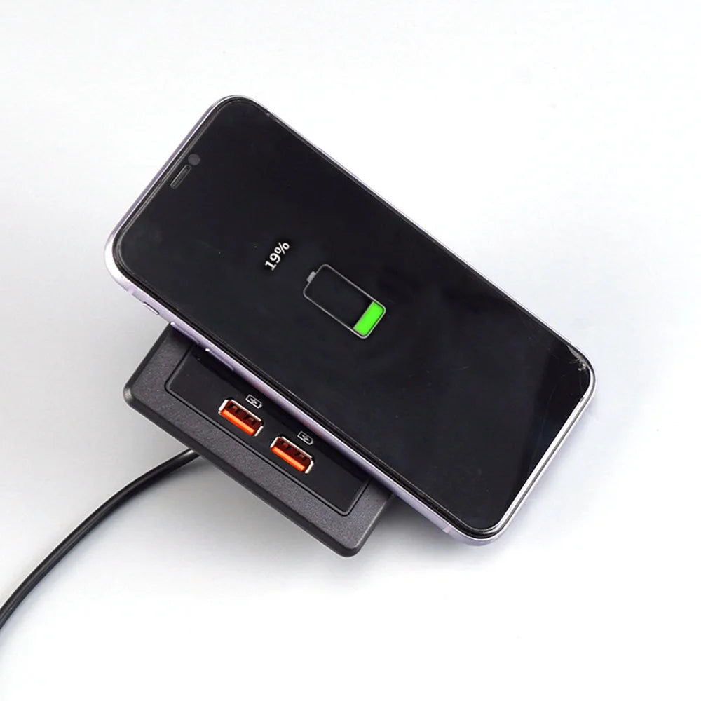 Built in Desktop Device Fast Wireless Charger  Quick Charger 2.0 Embedded  Chargeur Induction Charging