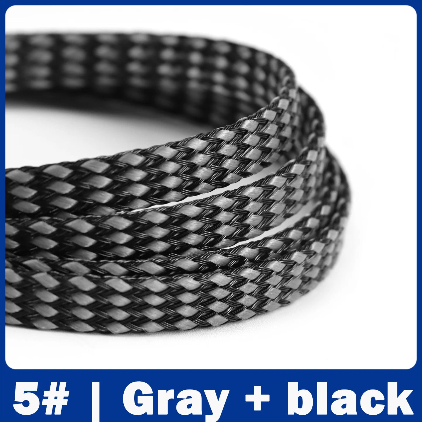 4/8/12mm PP Cotton Yarn + PET Woven Cotton Mesh Braided Cable Sleeve Expanding Braided Sleeving Wire Cable Harness Sheathing