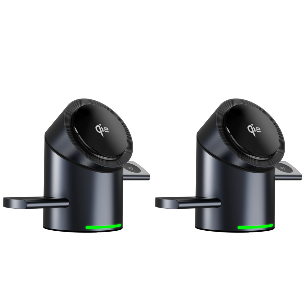 New Truly Qi2 3In1 15W Magnetic Touch Button Wireless Charger for Iphone Android IOS Phones Smart Watches Fast Charging Station