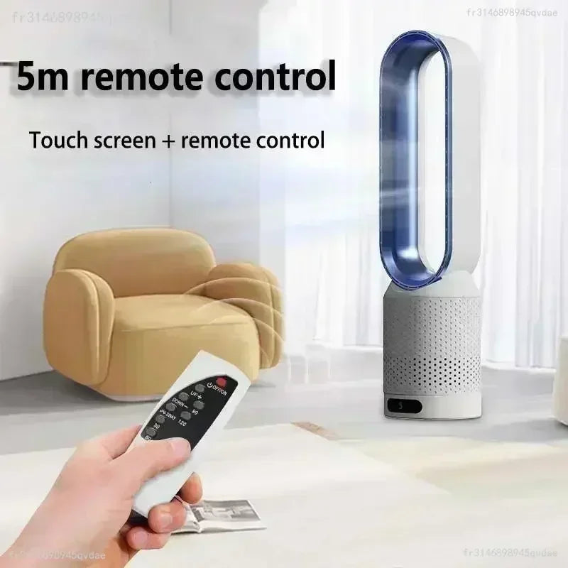 2025 Air Purification Circulation Bladeless Ultra-Quiet Dormitory Desk Floor Electric Fan Tower Bladeless