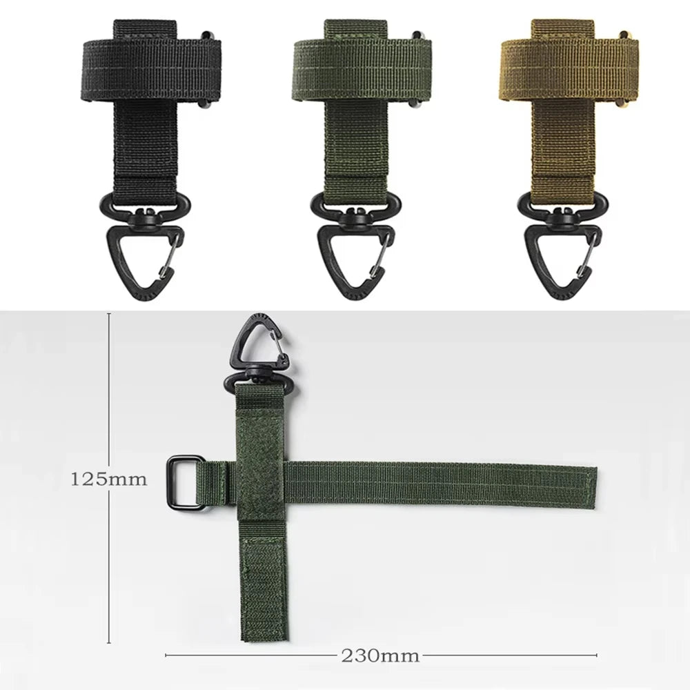 1 PC Mountaineering Buckle Outdoor Keychain Gear Clip Keeper Pouch Belt Keychain Gloves Rope Holder Hook Camping