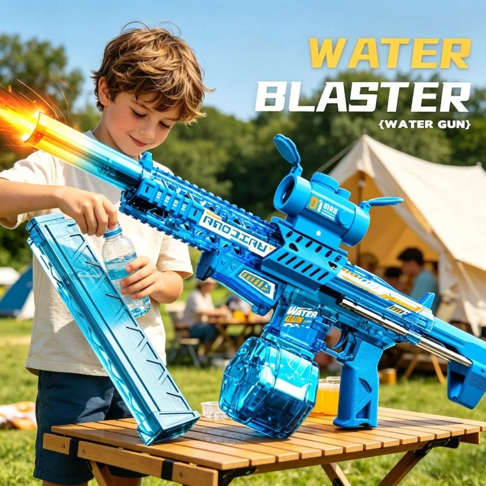 MK9 Large Electric Water Gun Summer Outdoor Beach Firing Shooting Game Water Fight Toy for Children Gifts