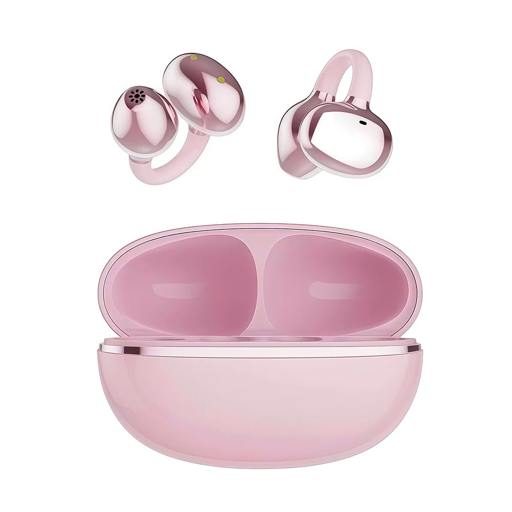 Bluetooth Clip-On Earbuds Wireless Headphones Comfortable and Stylish Clip-On Design High Quality Sound Lightweight and Portable