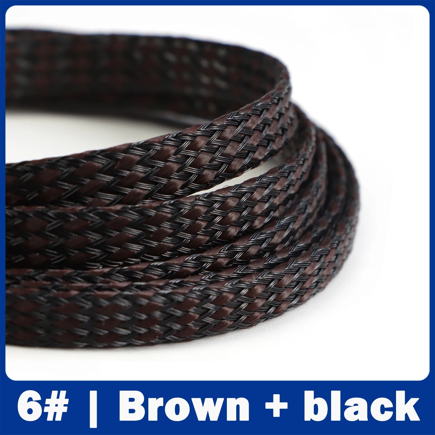 4/8/12mm PP Cotton Yarn + PET Woven Cotton Mesh Braided Cable Sleeve Expanding Braided Sleeving Wire Cable Harness Sheathing