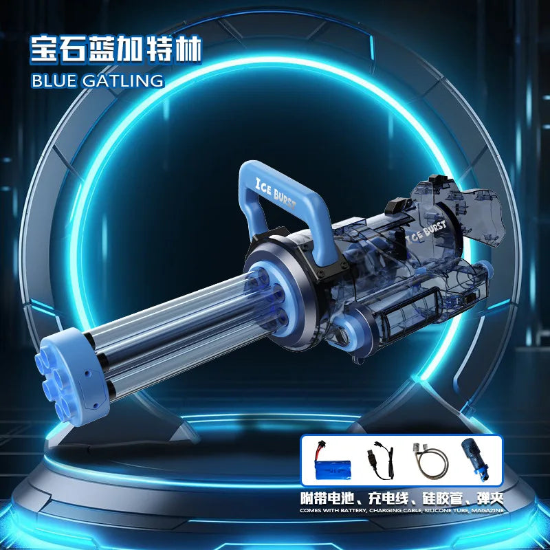 Electric Rotating Gatling Water Gun Automatic Continuous Water Fight Artifact Summer Outdoor Beach Children's Adult Toy