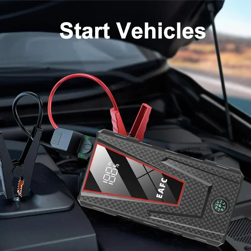 Car Jump Starter 1200A Wireless Charger Power Bank for 12V Car Emergency Starter  For Petrol 4.0L Diesel 2.0L