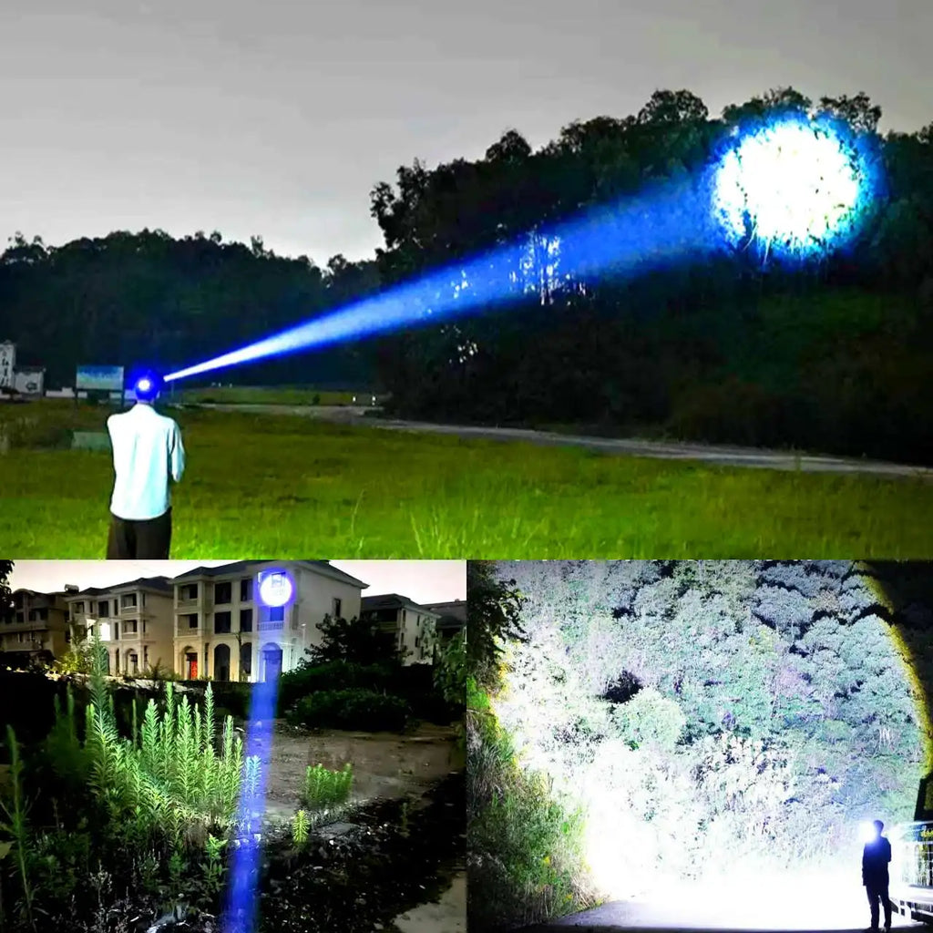 980000000LM 800W Ultra Powerful LED Headlamp Super Bright Zoom 4000M Head Flashlight Rechargeable Hunting Fishing Head Lantern