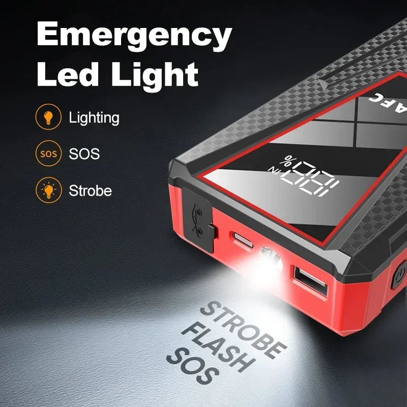 Car Jump Starter 1200A Wireless Charger Power Bank for 12V Car Emergency Starter  For Petrol 4.0L Diesel 2.0L