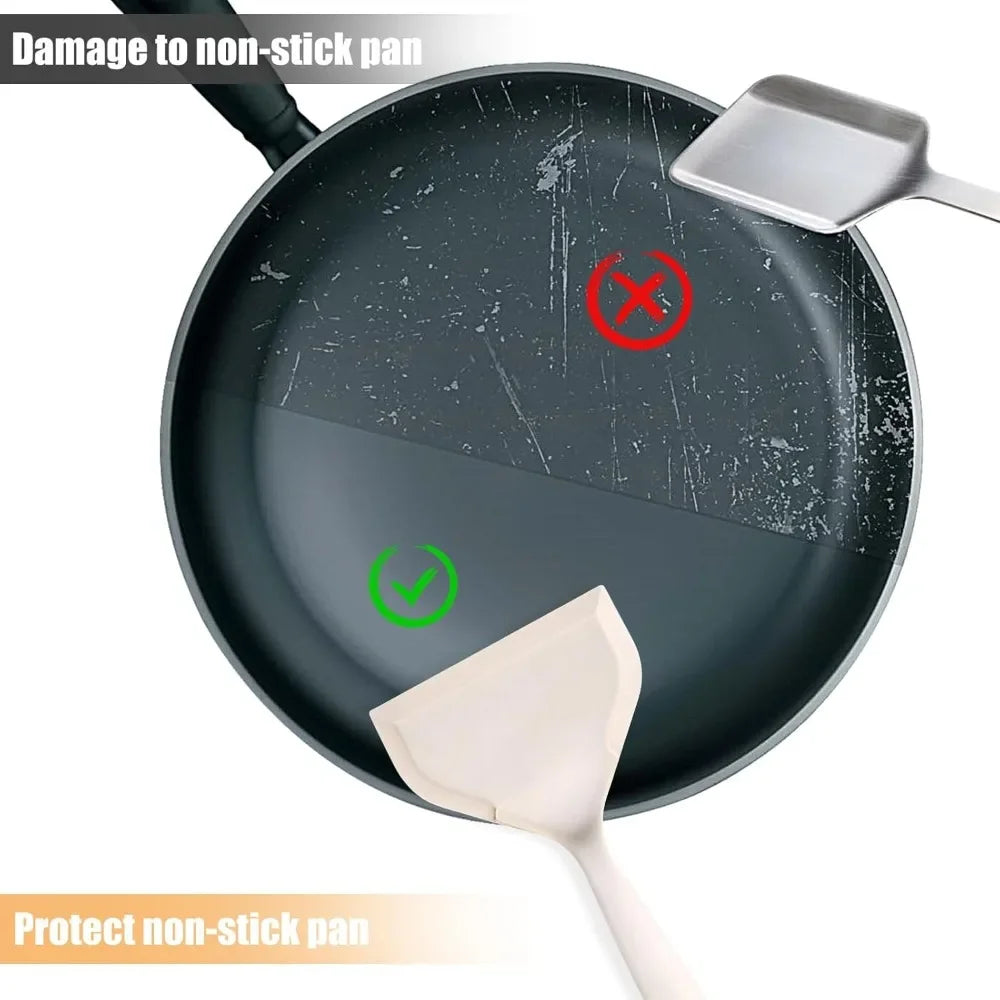 1Pcs Silicone Pancake Spatula for Egg Rolls Non Stick Pan Omelet Pizza Tamagoyaki Spatula Heat Resistant Household Kitchenware