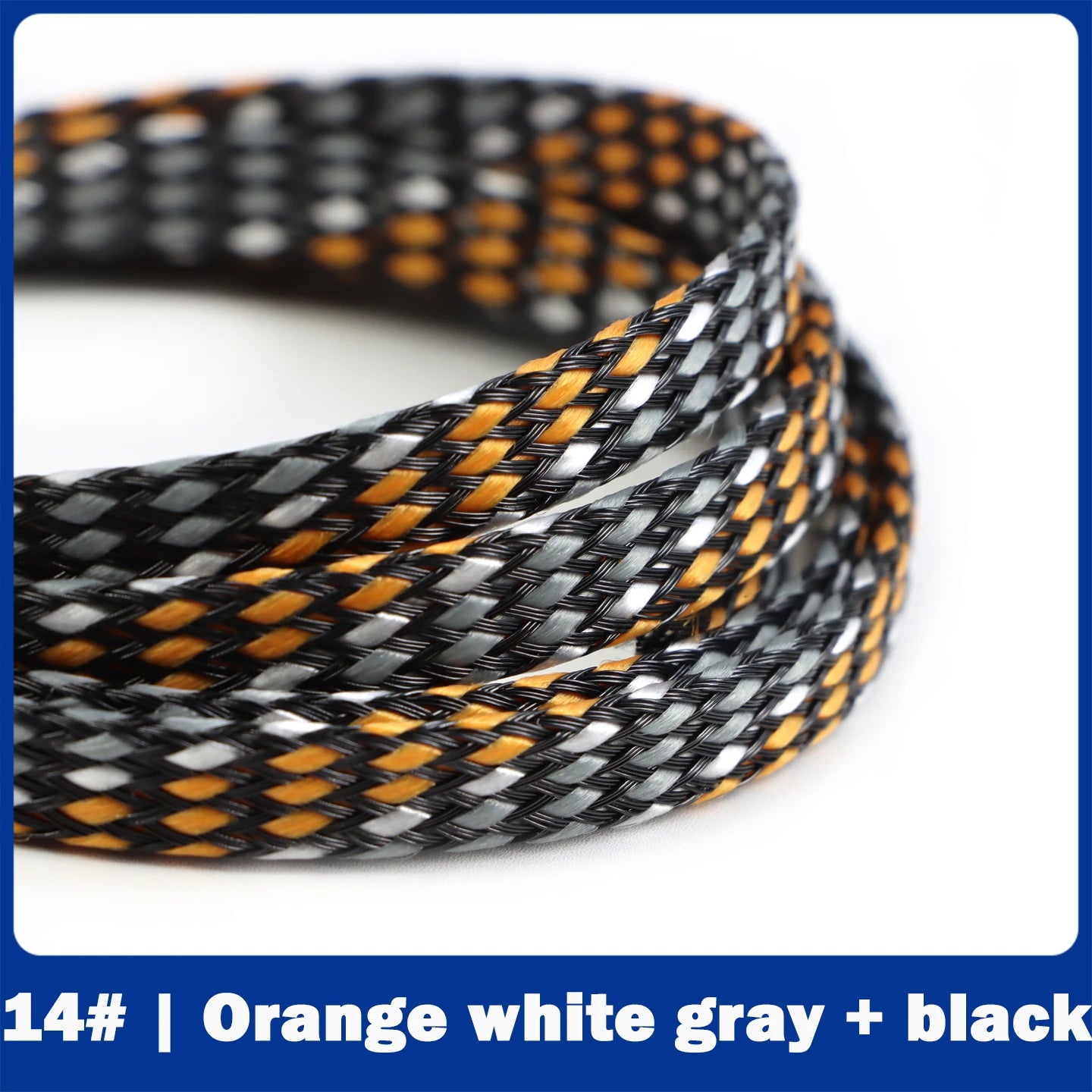 4/8/12mm PP Cotton Yarn + PET Woven Cotton Mesh Braided Cable Sleeve Expanding Braided Sleeving Wire Cable Harness Sheathing